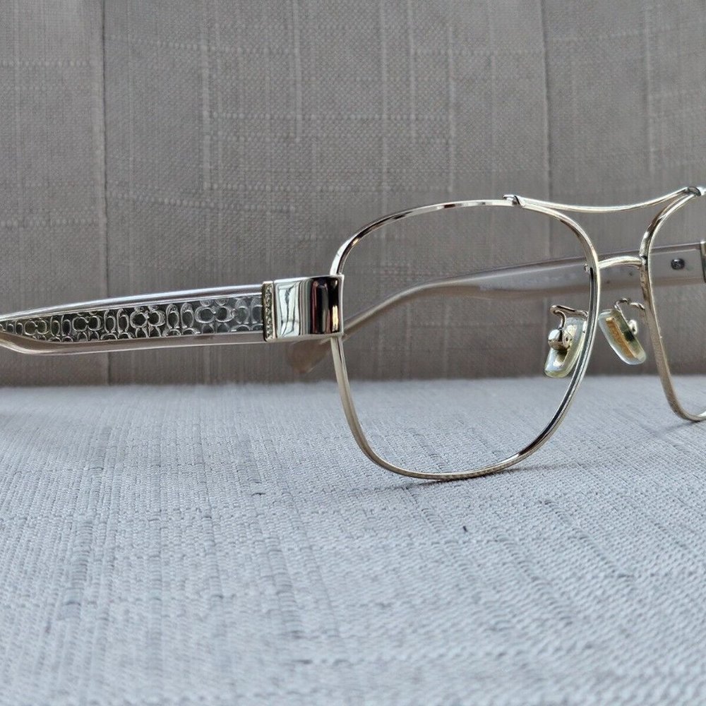 Coach Women Eyeglasses Frame LT Gold /Crys Lt Brown 56[]16 135 Glasses - Picture 2 of 11